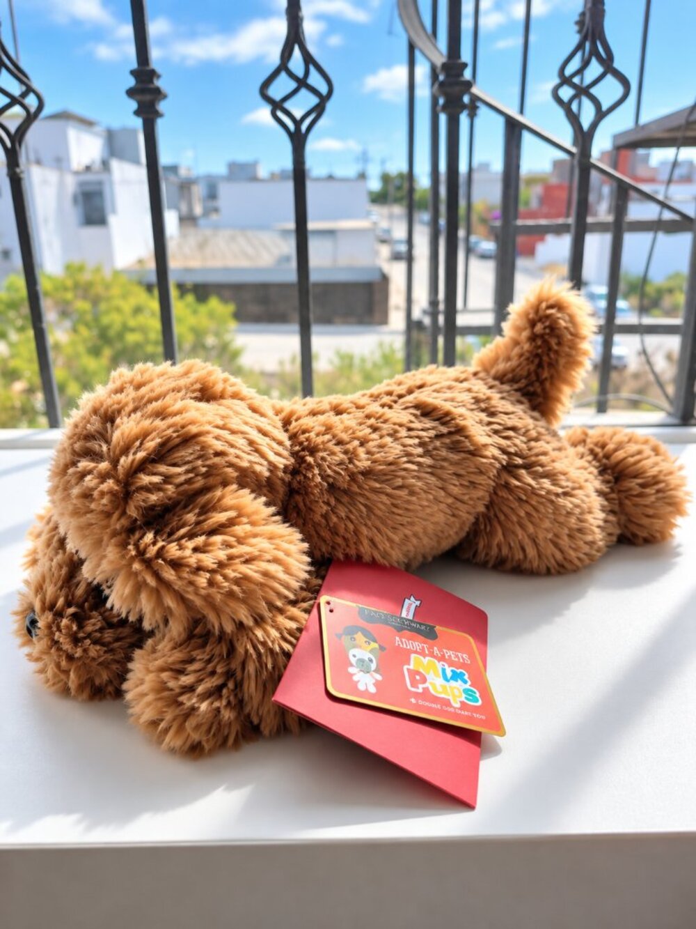 FAO Schwarz Adopt-A-Pets Mix Pups Brown Plush Dog Stuffed Animal - Picture 3 of 9